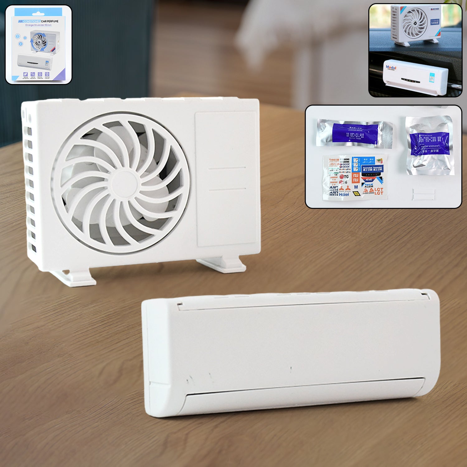 solar-powered car air freshener built-in perfume diffuser dashboard 13 cm pack of 1