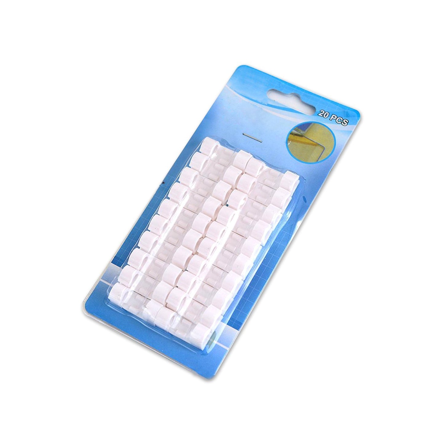plastic self adhesive cable clips 3 cm pack of 20