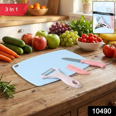 3-in-1 Multipurpose Fruit And Vegetable Cutting Board Set (1 Set)