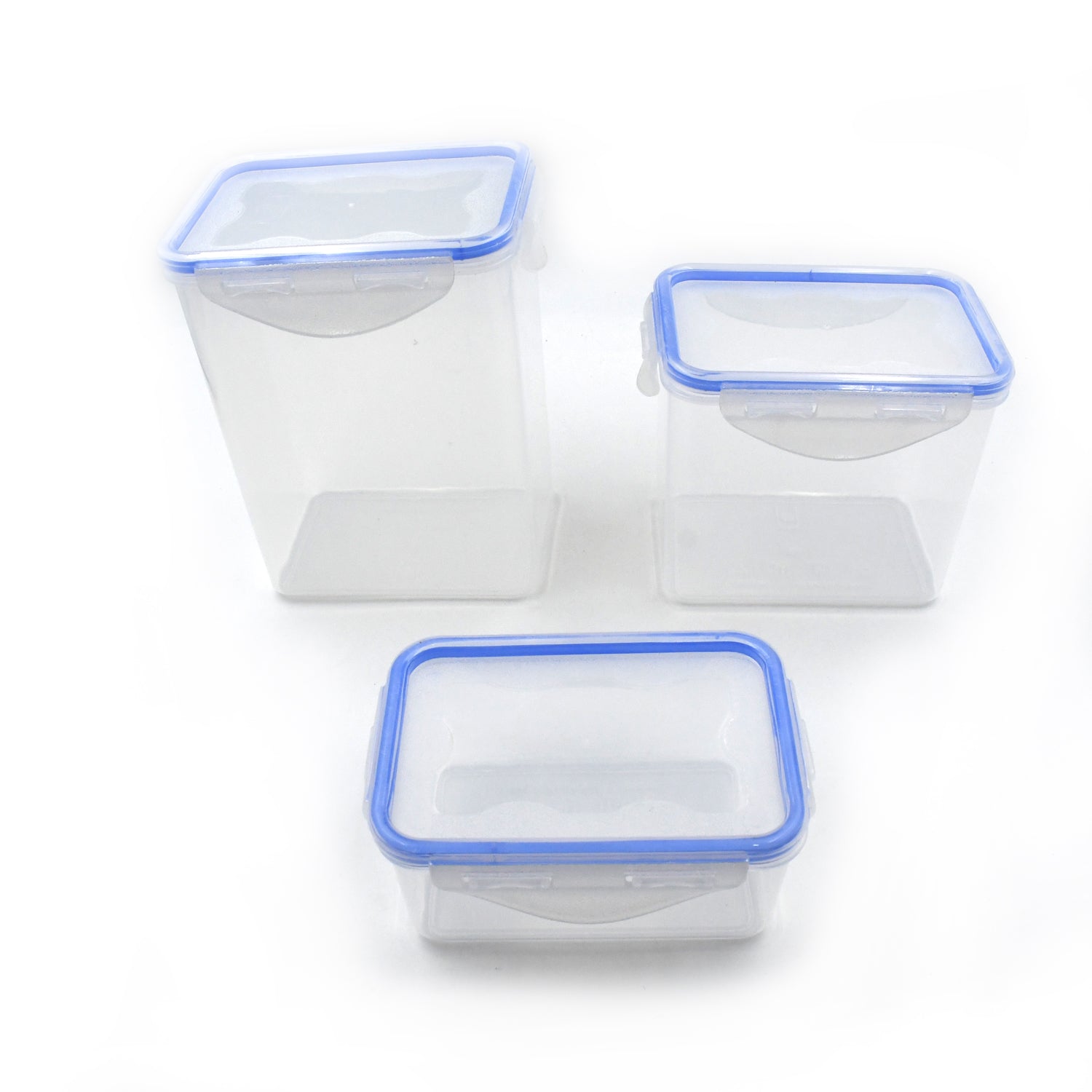kitchen storage container set with air seal lock lid for grocery storage pack of 3