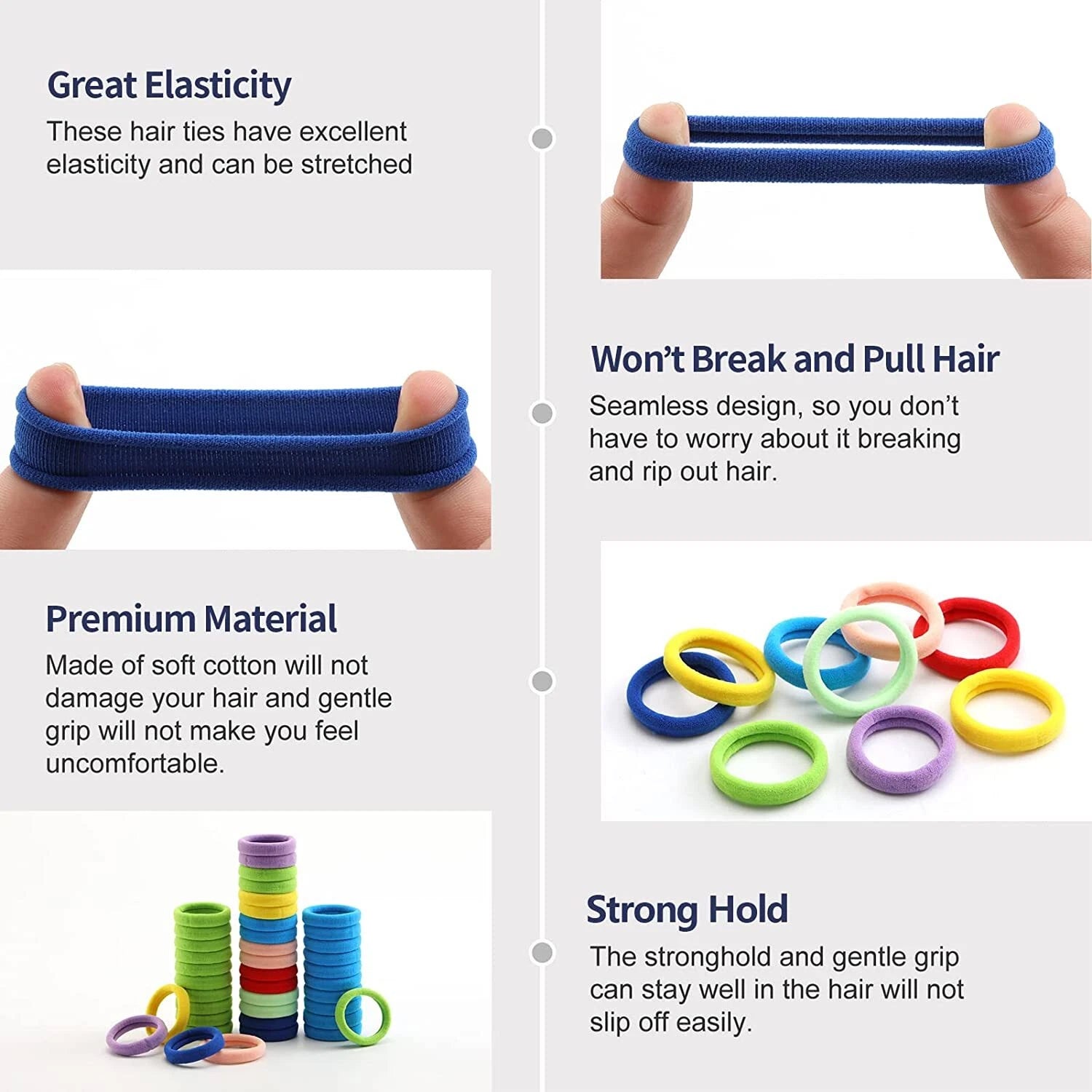 elastic and plastic kids hair accessories set mix design pack of 1