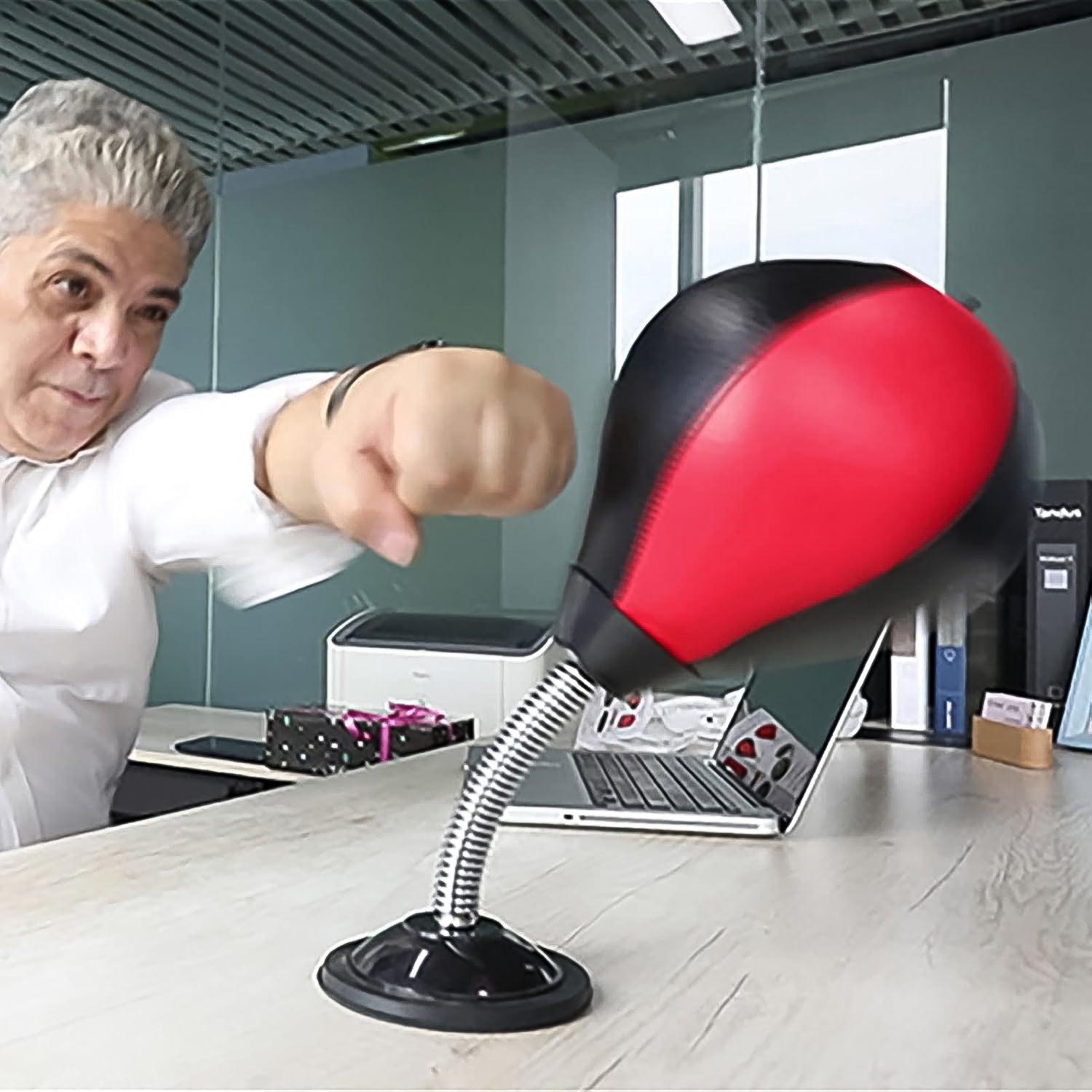 pu leather inflatable punching bag with air pump pack of 2