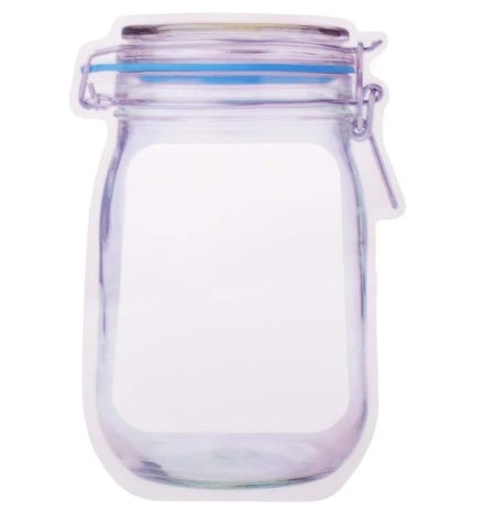 reusable airtight plastic food storage jar 1000ml with zipper