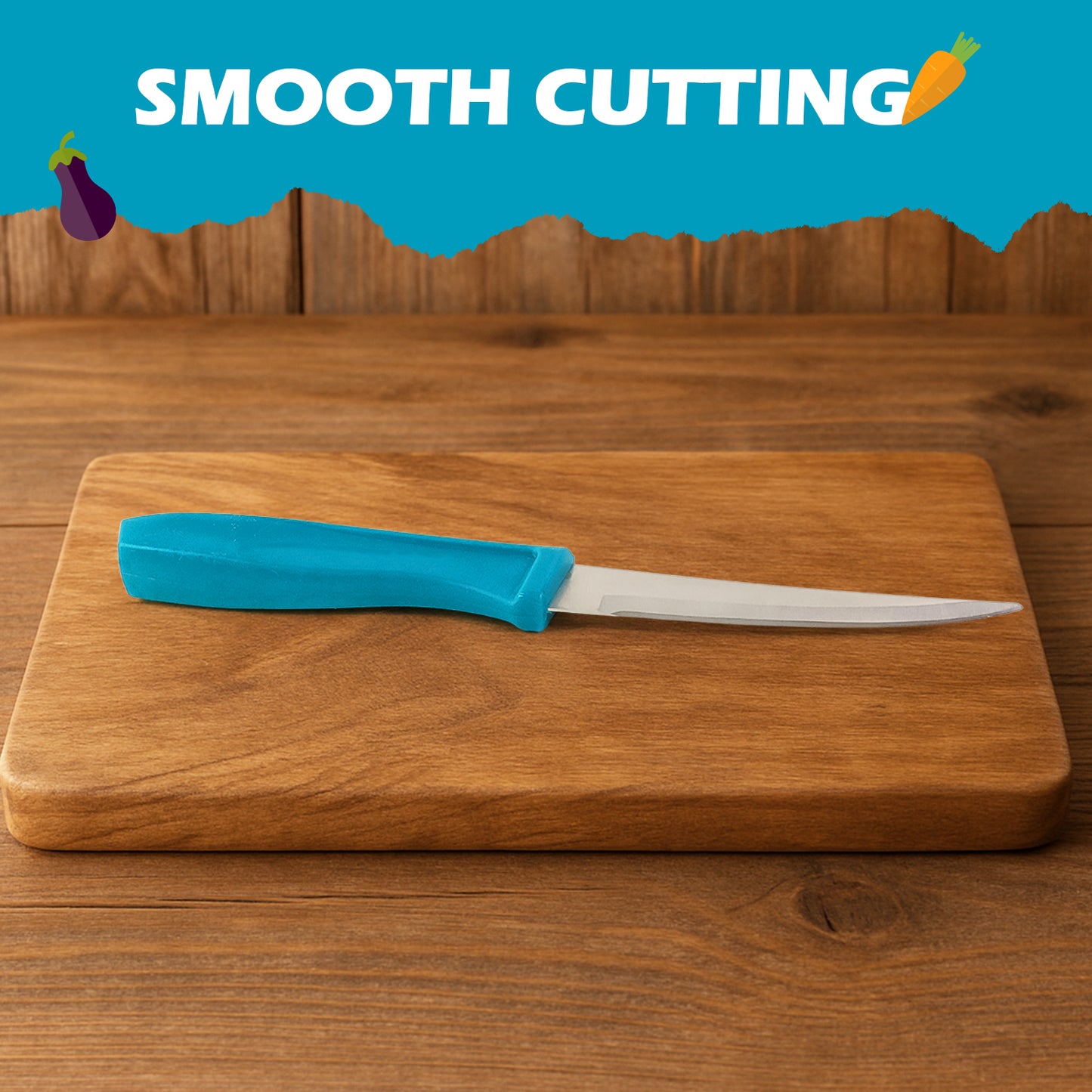 vegetable knife with stainless steel blade and ergonomic handle 31 cm