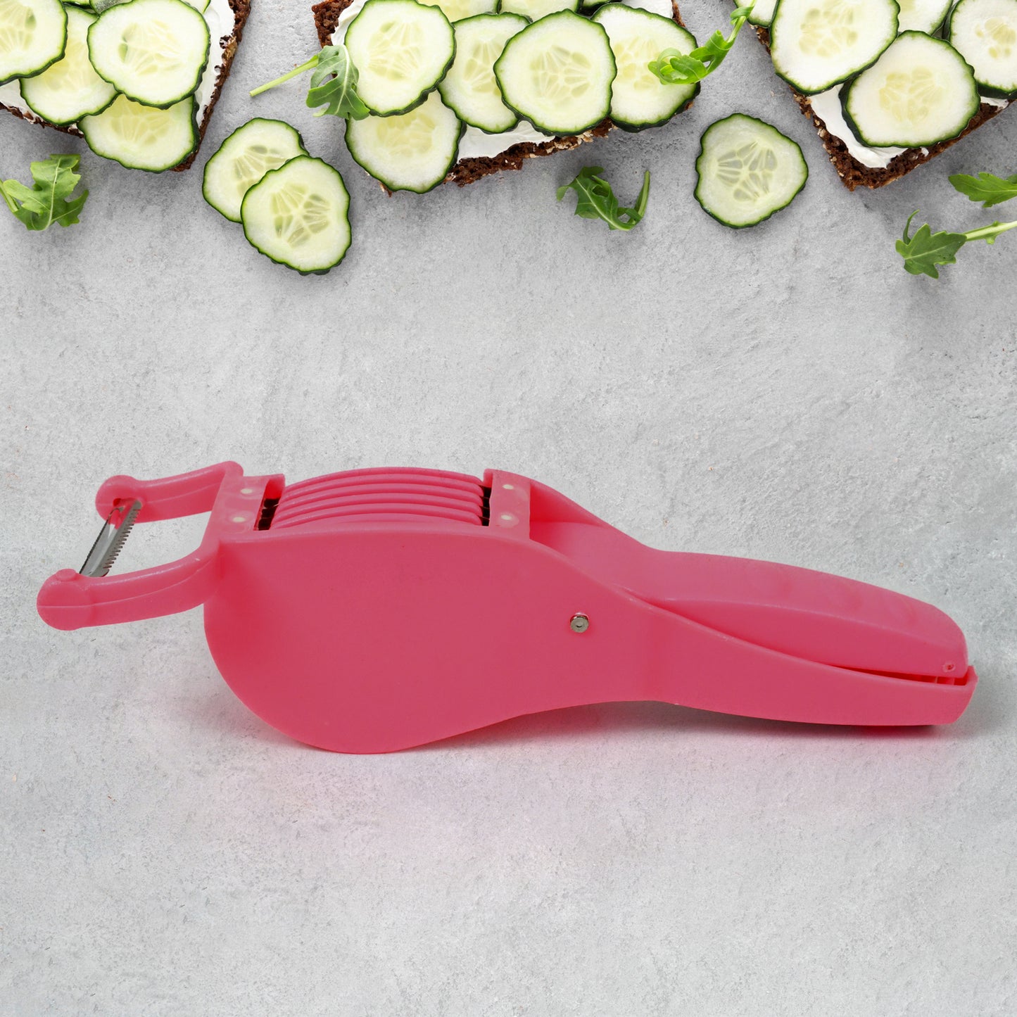 2 in 1 vegetable fruit cutter with peeler plastic kitchen tool