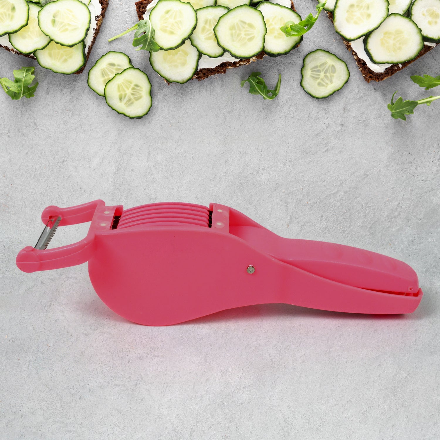 2 in 1 vegetable fruit cutter with peeler plastic kitchen tool