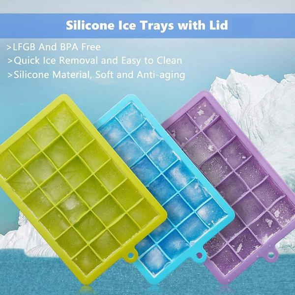 silicone ice cube trays 24 cavity flexible food grade