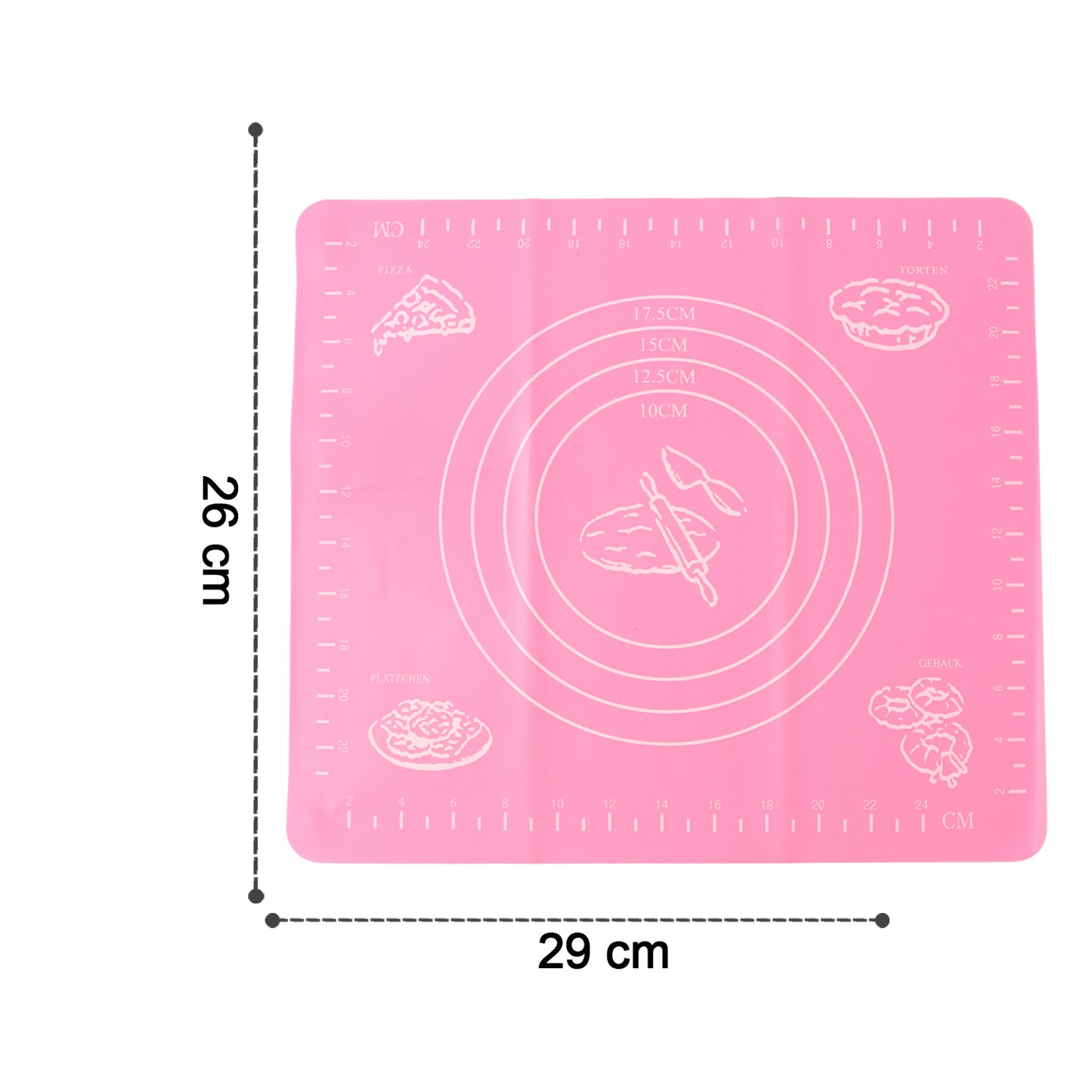 non-stick dough rolling mat 29x26 cm silicone baking