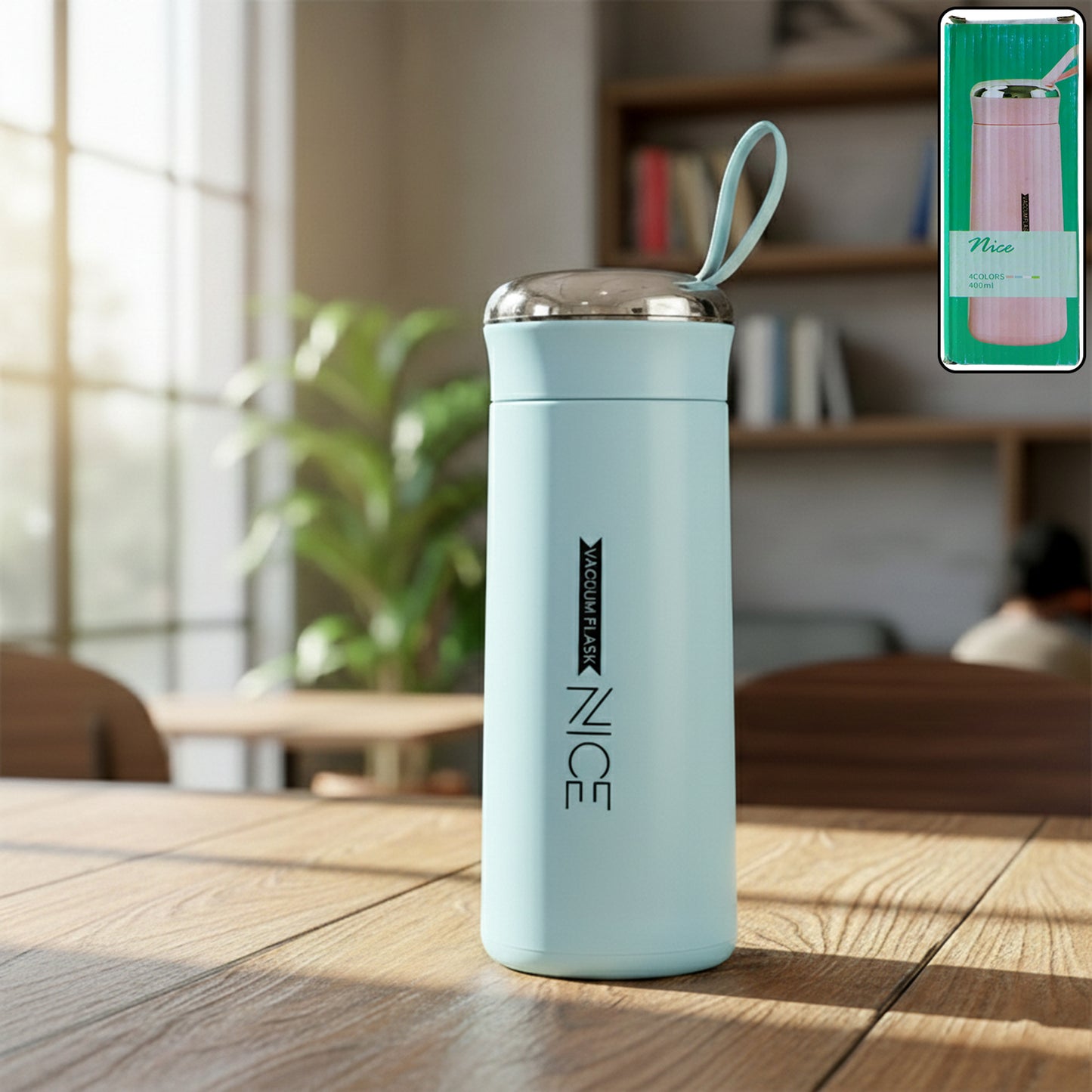 leak proof glass water bottle 400ml