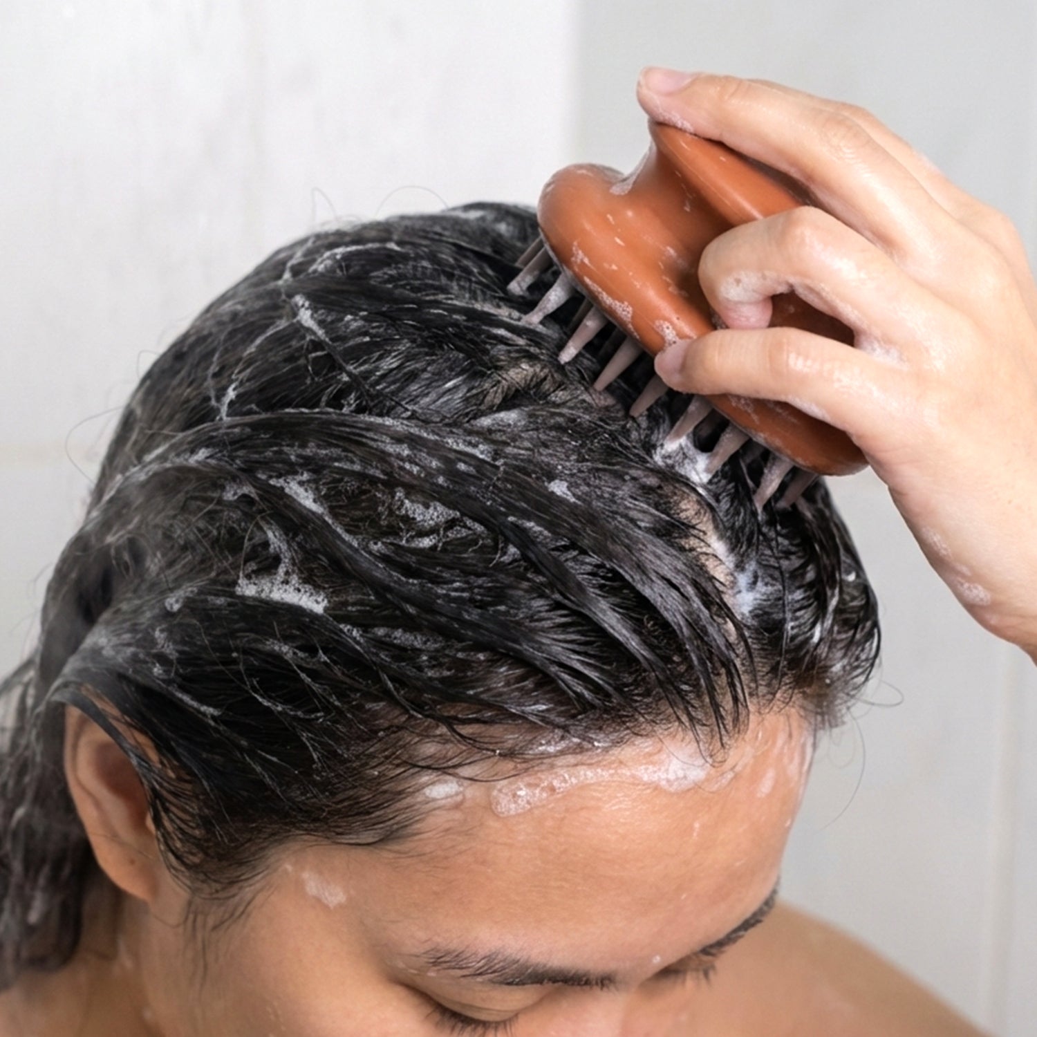 soft flexible bristles scalp massage shampoo brush 16 cm pack of 1