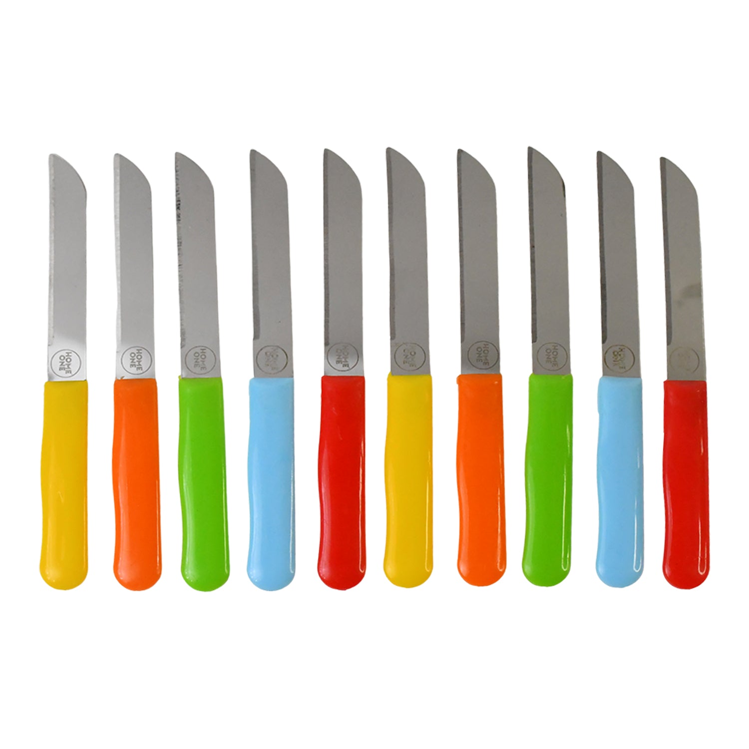 stainless steel plain knife set pack of 10 with plastic handles