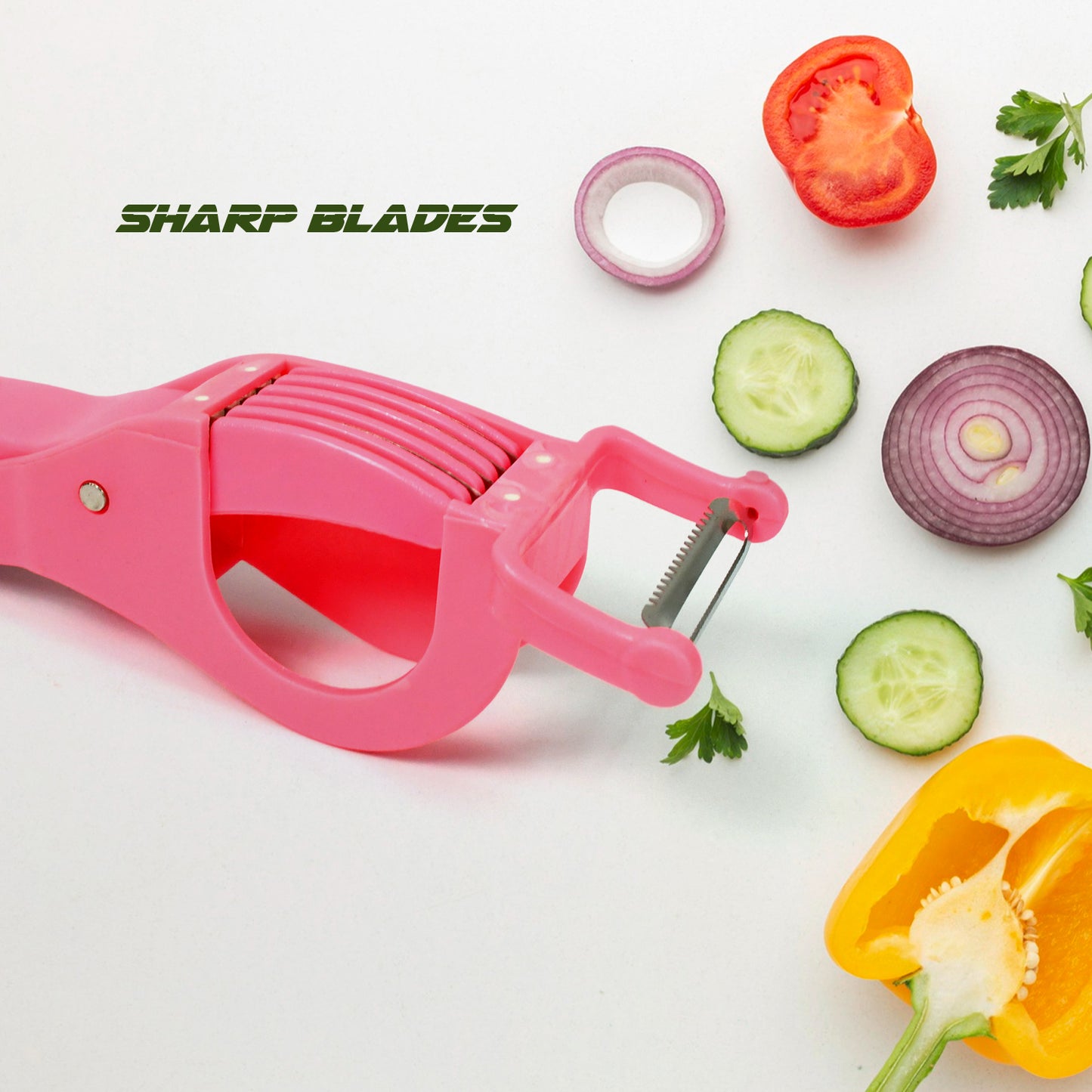 2 in 1 vegetable fruit cutter with peeler plastic kitchen tool