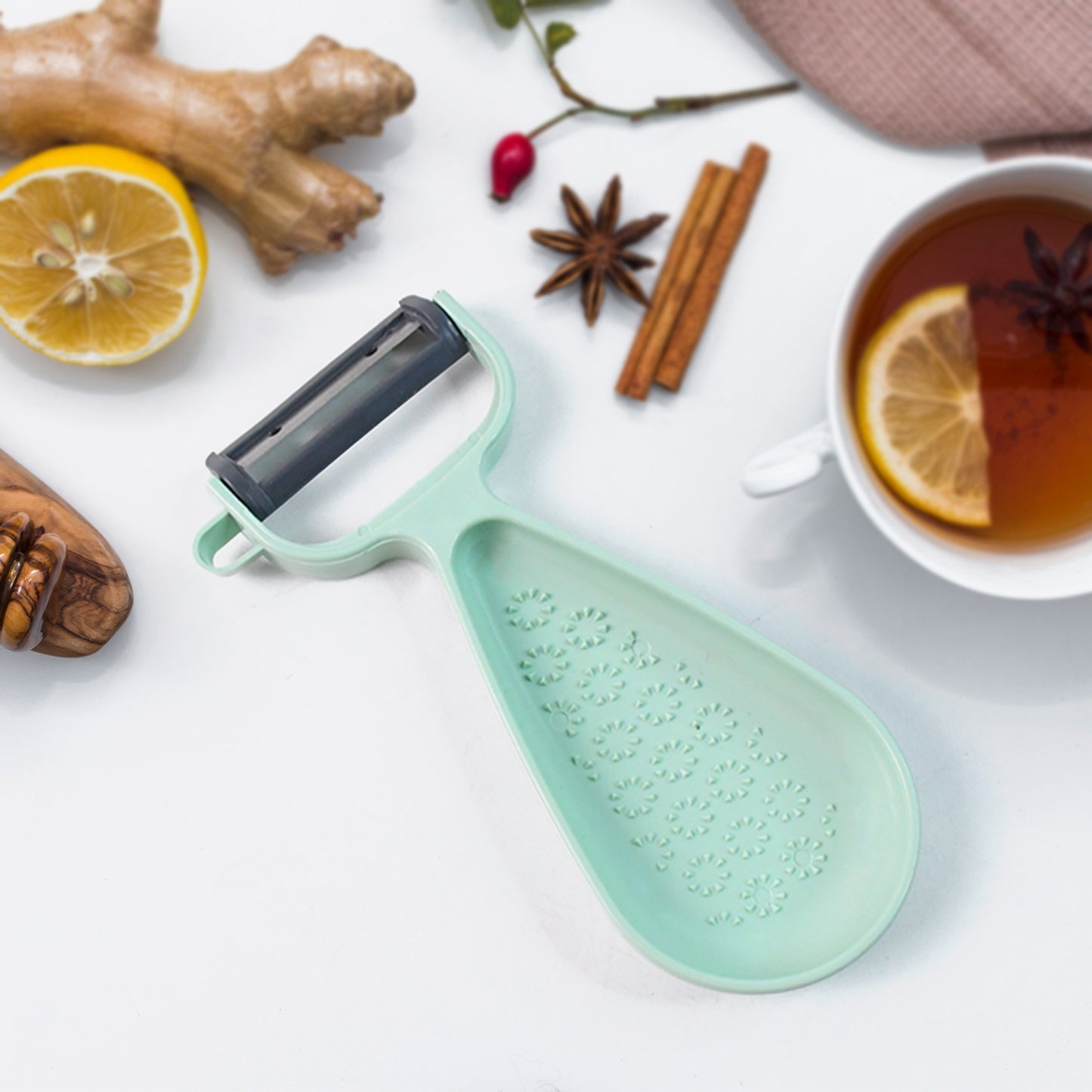 multipurpose ginger peeler with stainless steel blade 20 cm