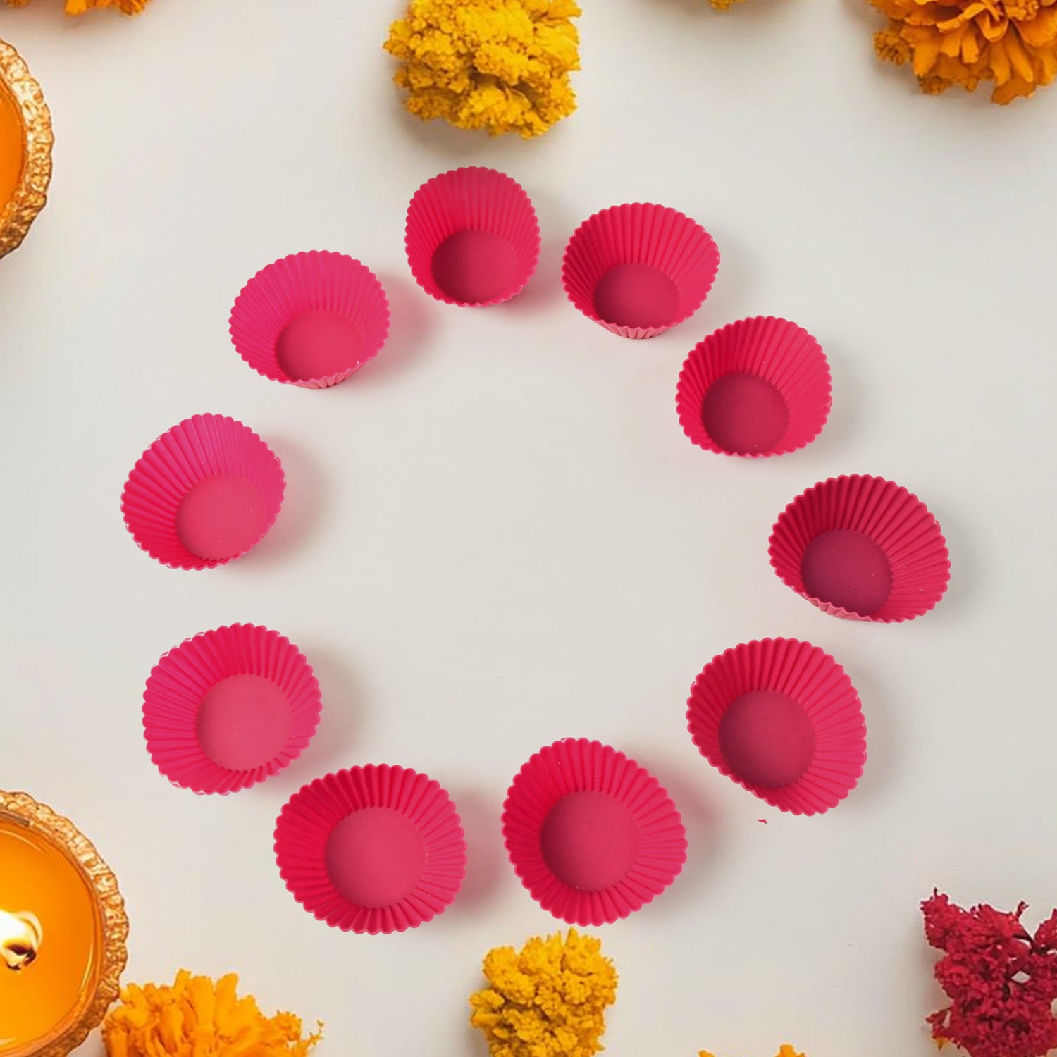 silicone cup cake mould 7x3cm pack of 10