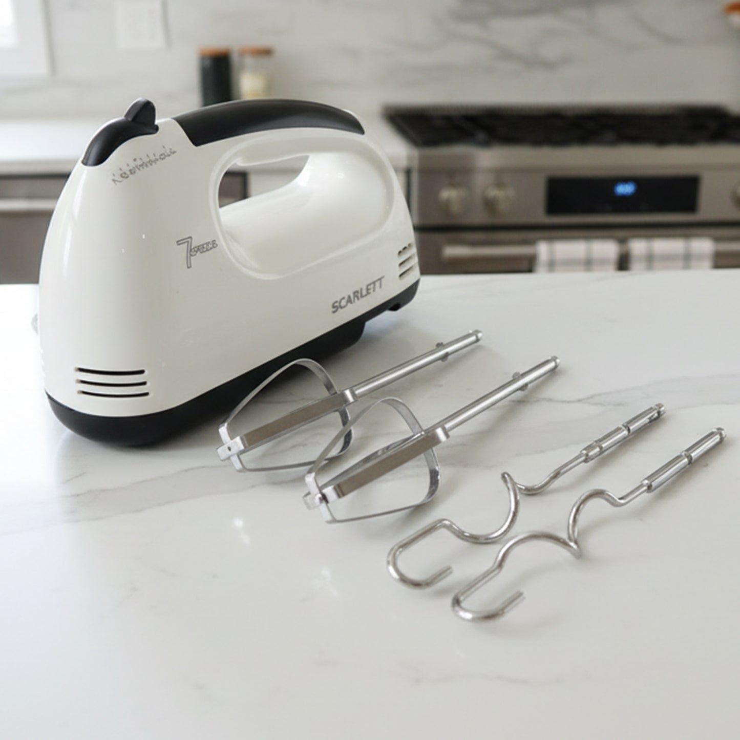 electric hand mixer with stainless steel attachments pack of 1
