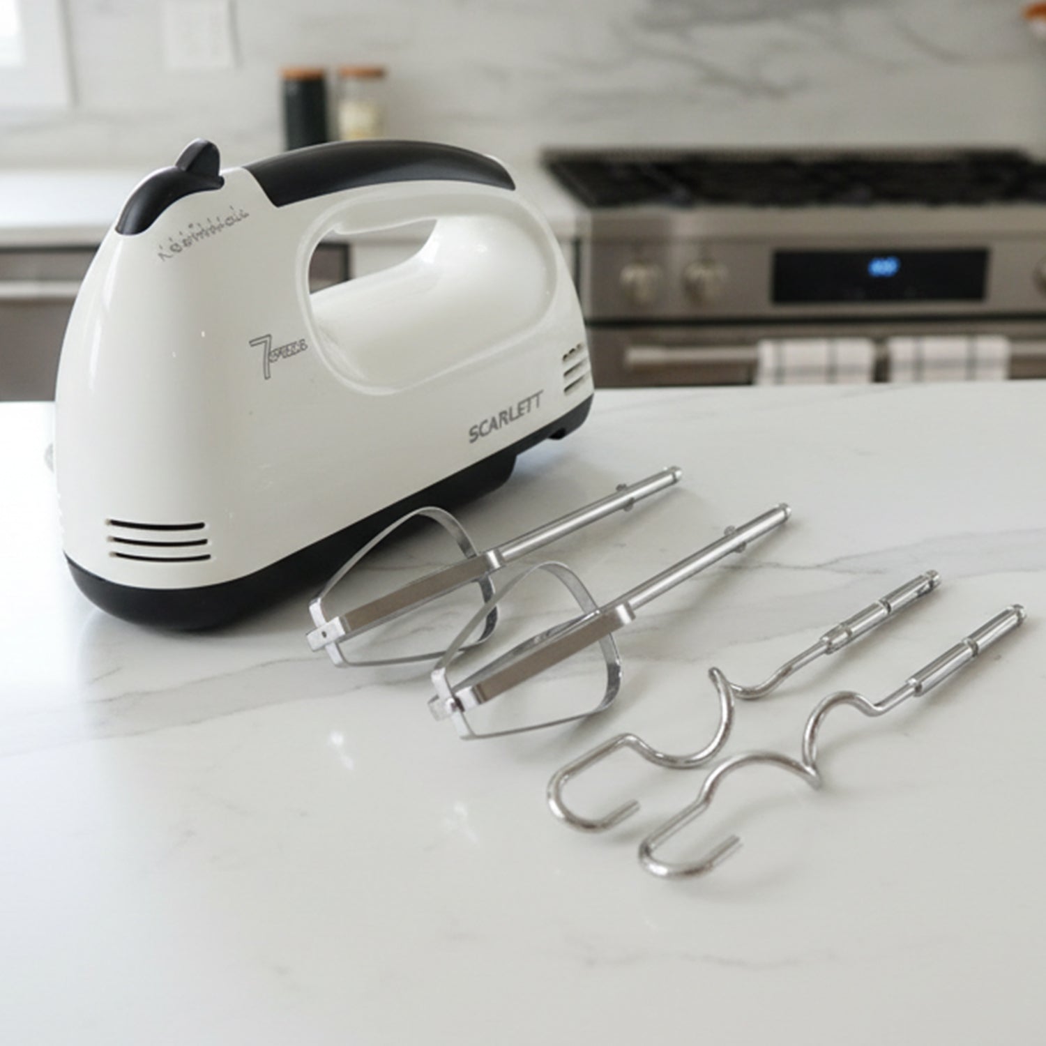 electric hand mixer with stainless steel attachments pack of 1