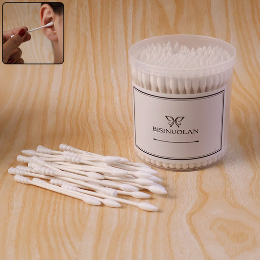soft cotton ear buds set 200 pcs with storage jar