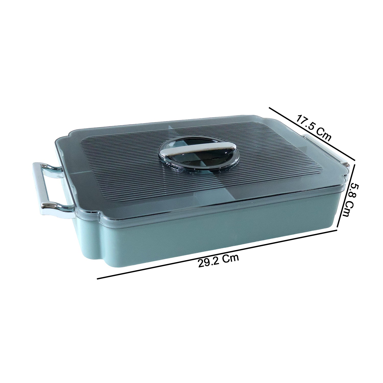 4 compartment plastic food storage container with transparent lid