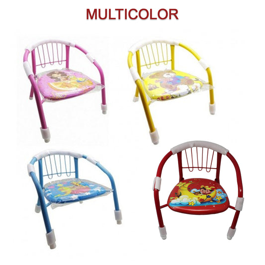 metal frame baby chair with soft cushion multicolor pack of 4