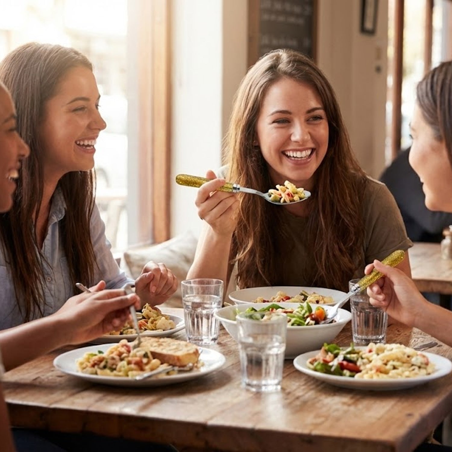 stainless steel dining spoon set pack of 2 for daily use