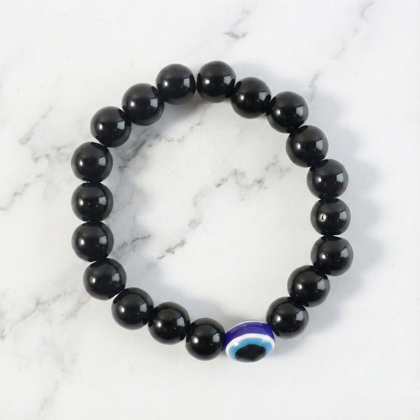 dual-tone crystal style beaded stretch bracelet pack of 1