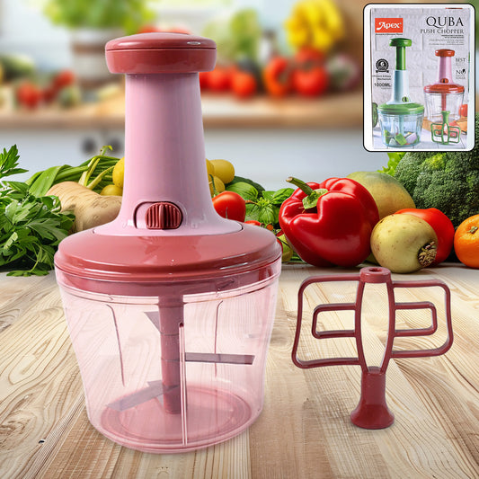 push chopper with 1000ml capacity and stainless steel blades