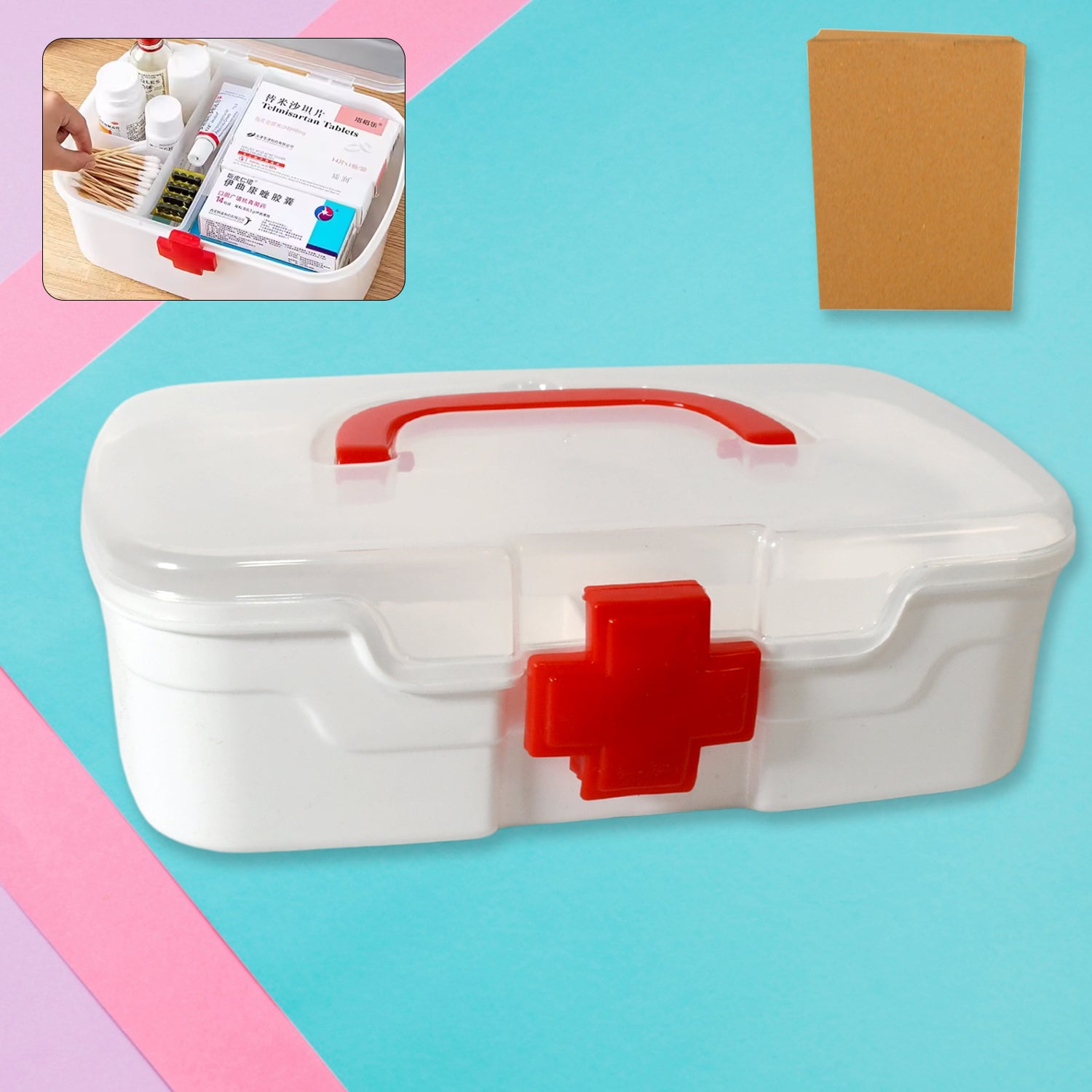durable plastic medical utility storage box 16x8x22 cm pack of 1