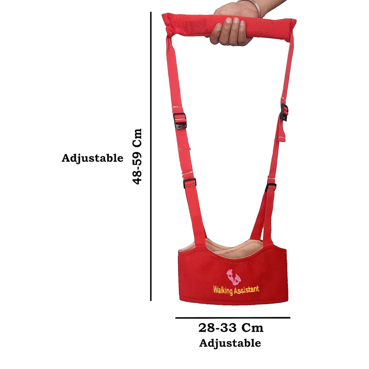 soft padded baby walking assistant harness adjustable length 28 cm breadth 20 cm height 3 cm pack of 1