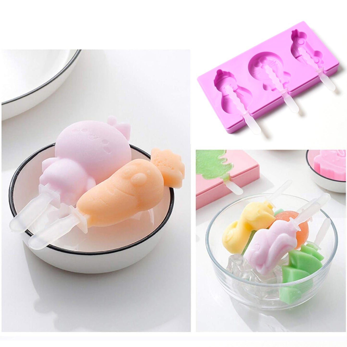 silicone popsicle molds 18 cm with sticks and lids for ice cream making