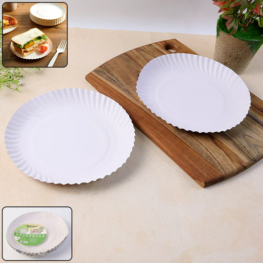 round compostable paper plate 9 inch pack of 25