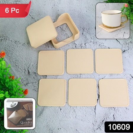 square coasters with storage box 9 cm for table protection