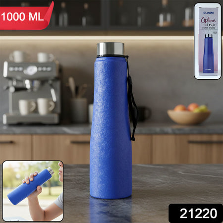 Classic Stainless Steel Water Bottle Blue Color (1000 Ml 1 Piece)
