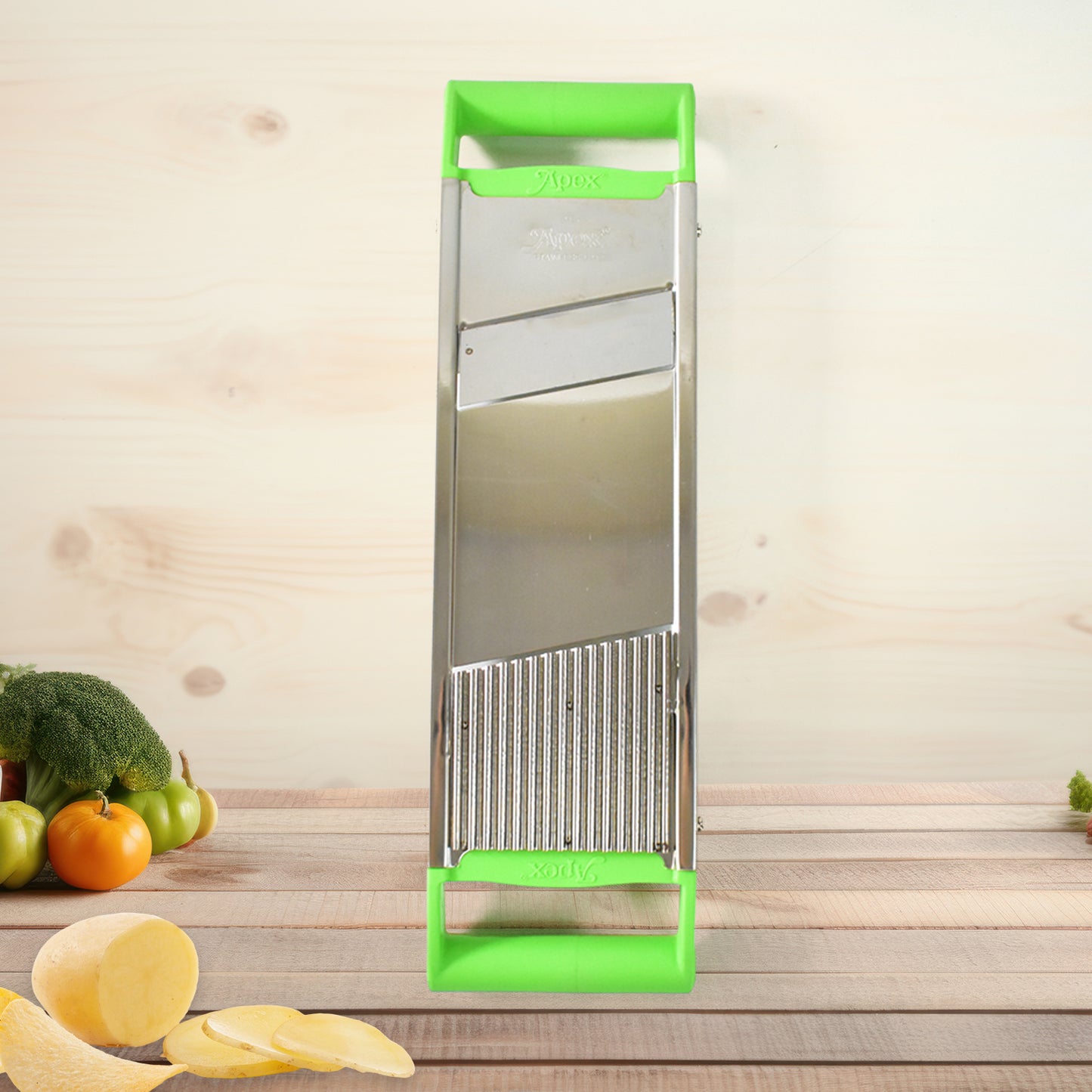 vegetable slicer 33 cm stainless steel with dual blades