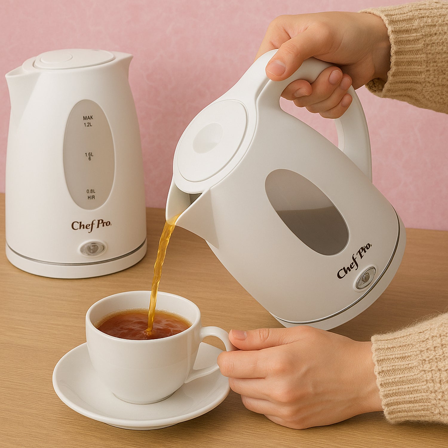 electric kettle 1.5 liter capacity with ergonomic handle