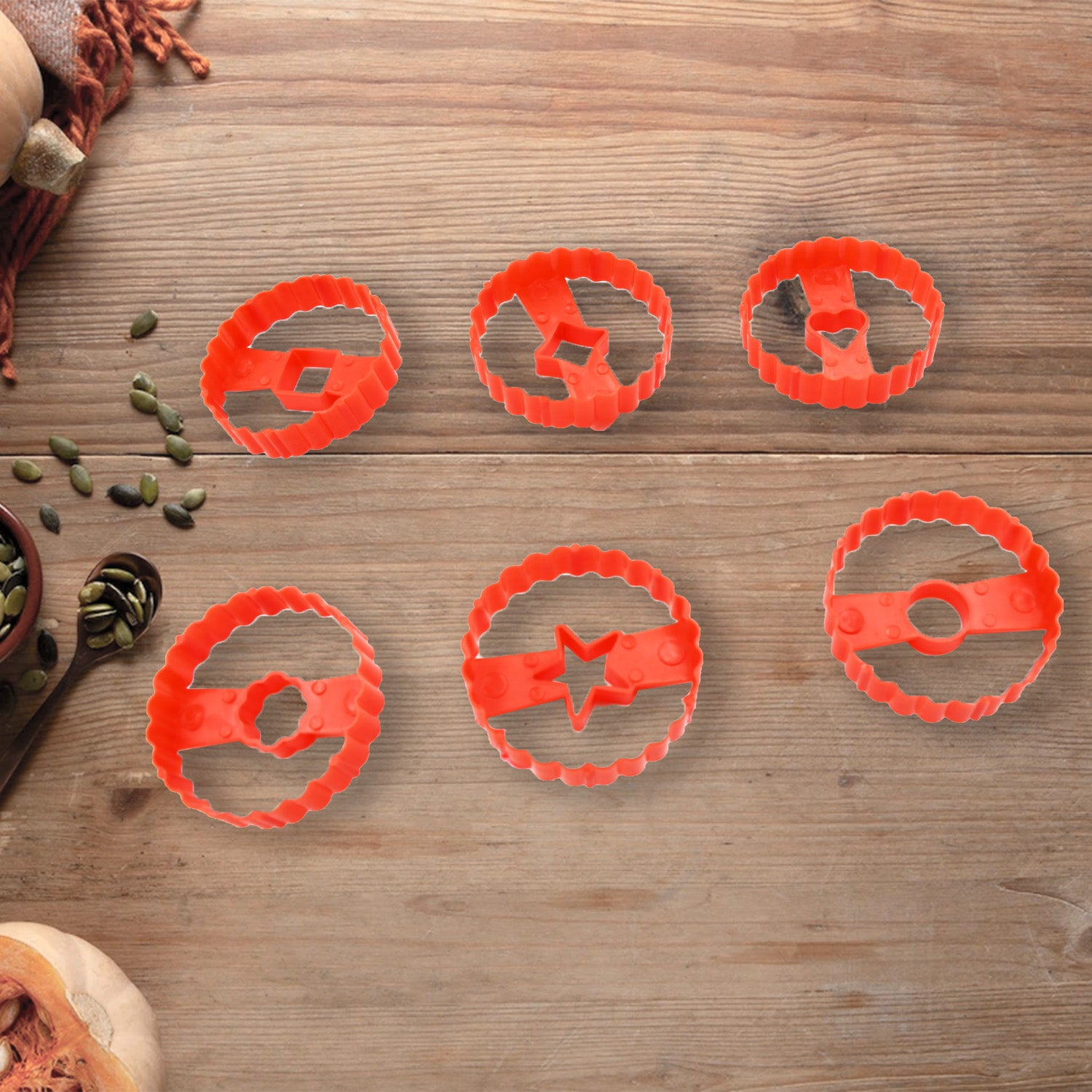 plastic cookie cutters 10 cm for biscuit shaping pack of 6