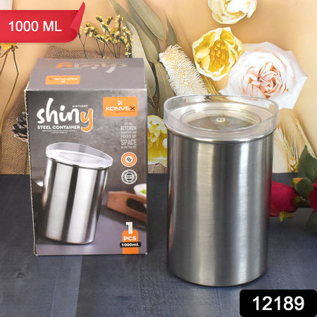 stainless steel airtight container 1000 ml with see-through lid