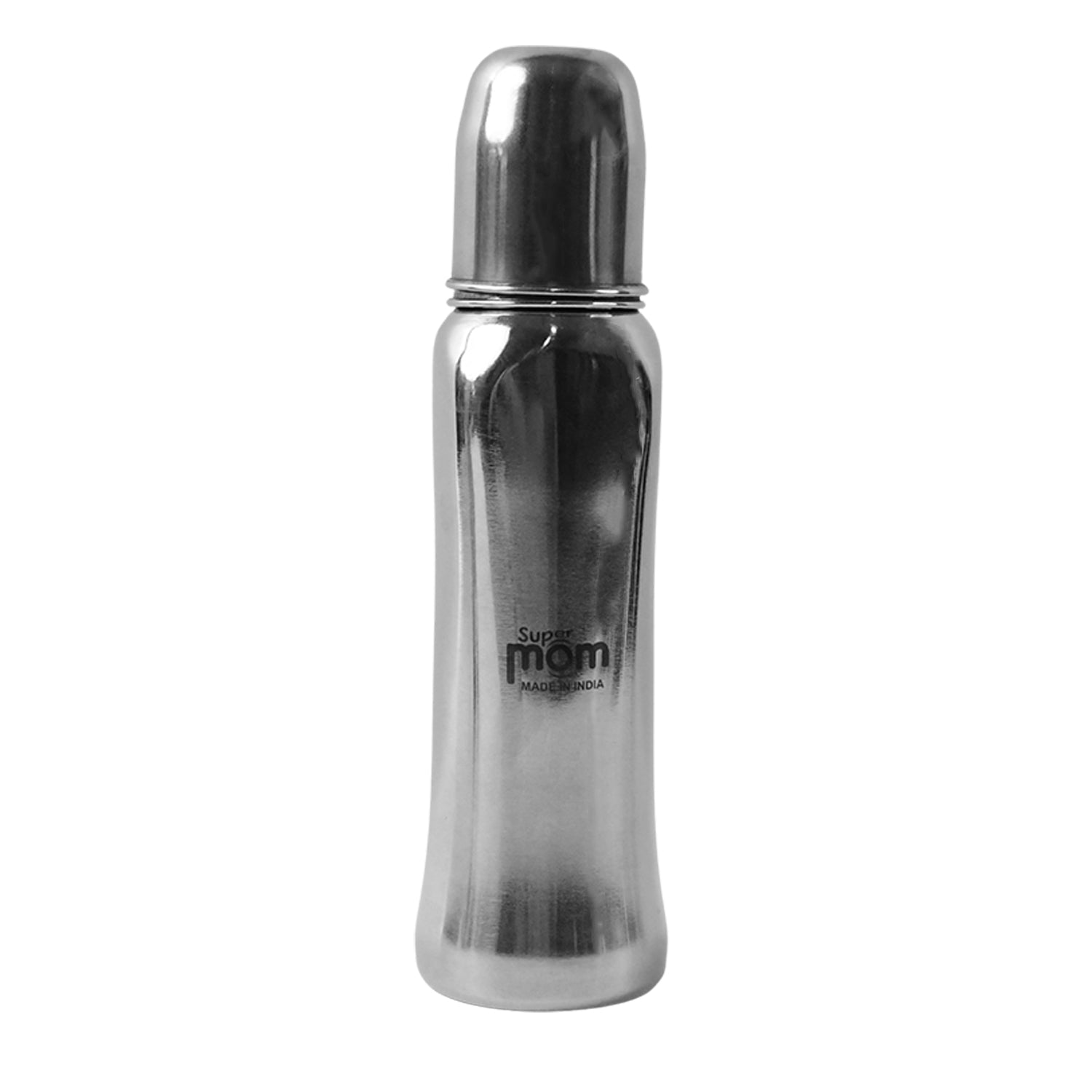 stainless steel feeding bottle 250ml with silicone nipple pack of 1