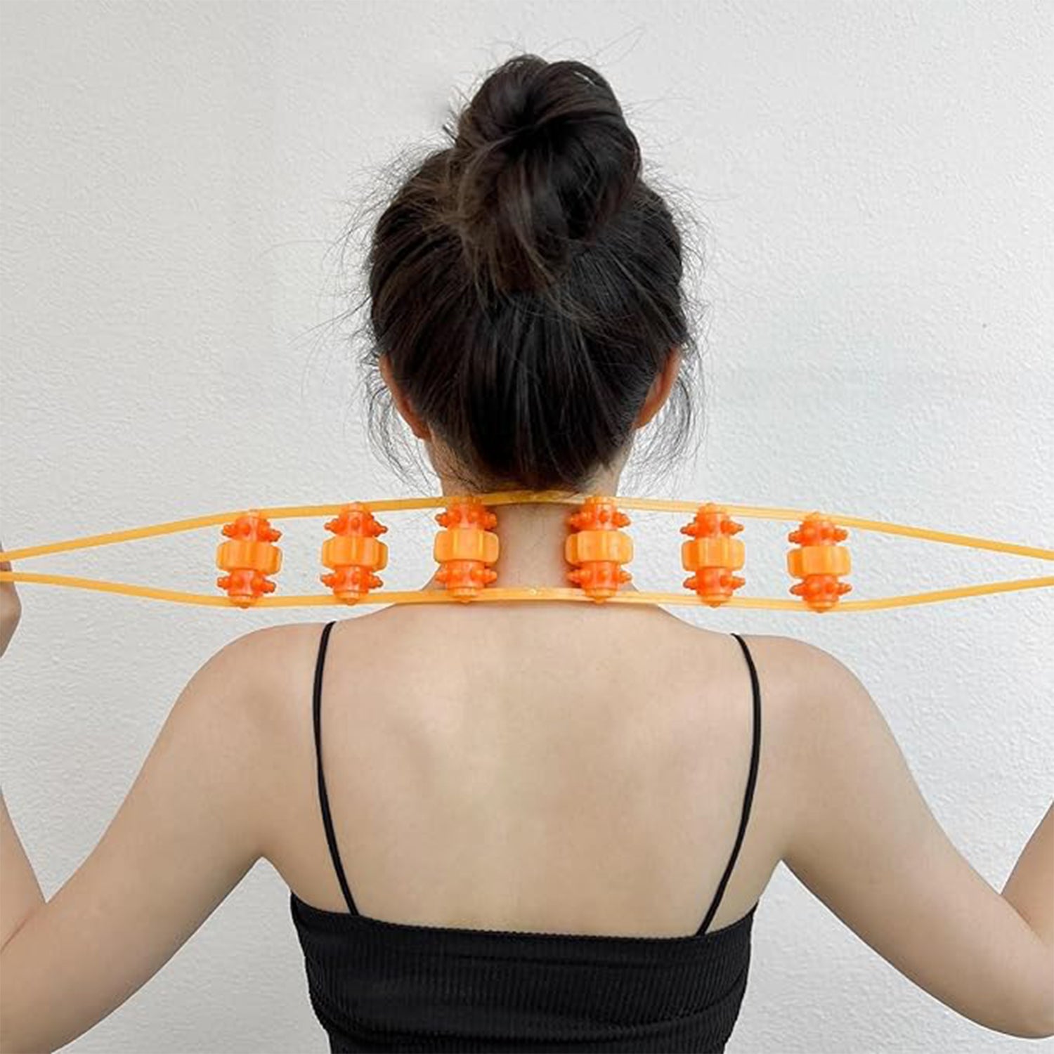 plastic handheld back massage roller rope pack of 1