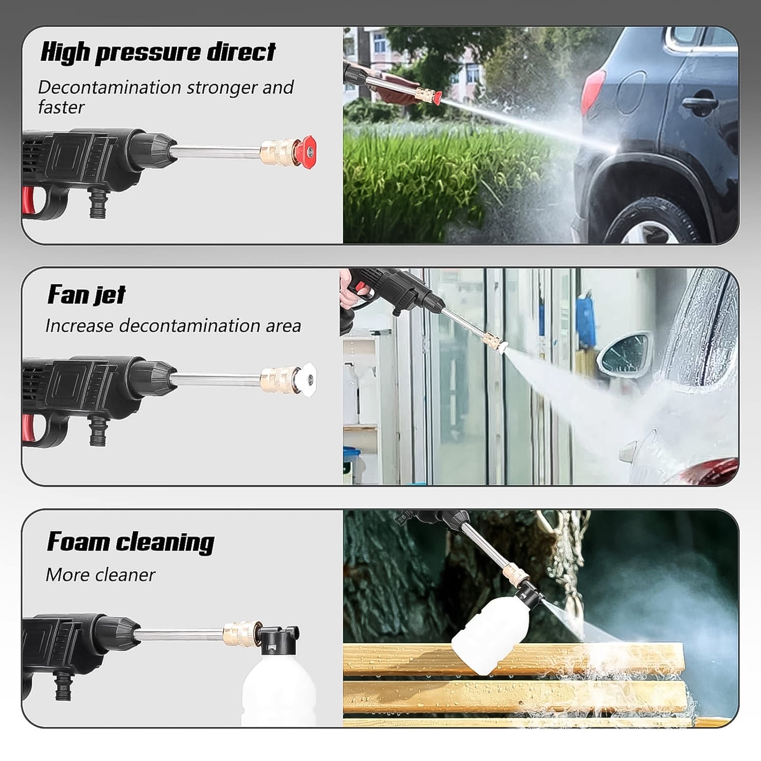 cordless electric high pressure car washer gun 48v pack of 1