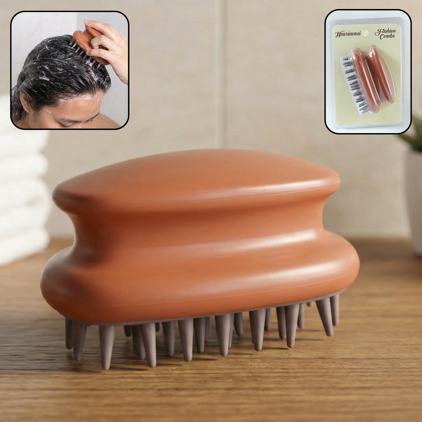 soft flexible bristles scalp massage shampoo brush 16 cm pack of 1