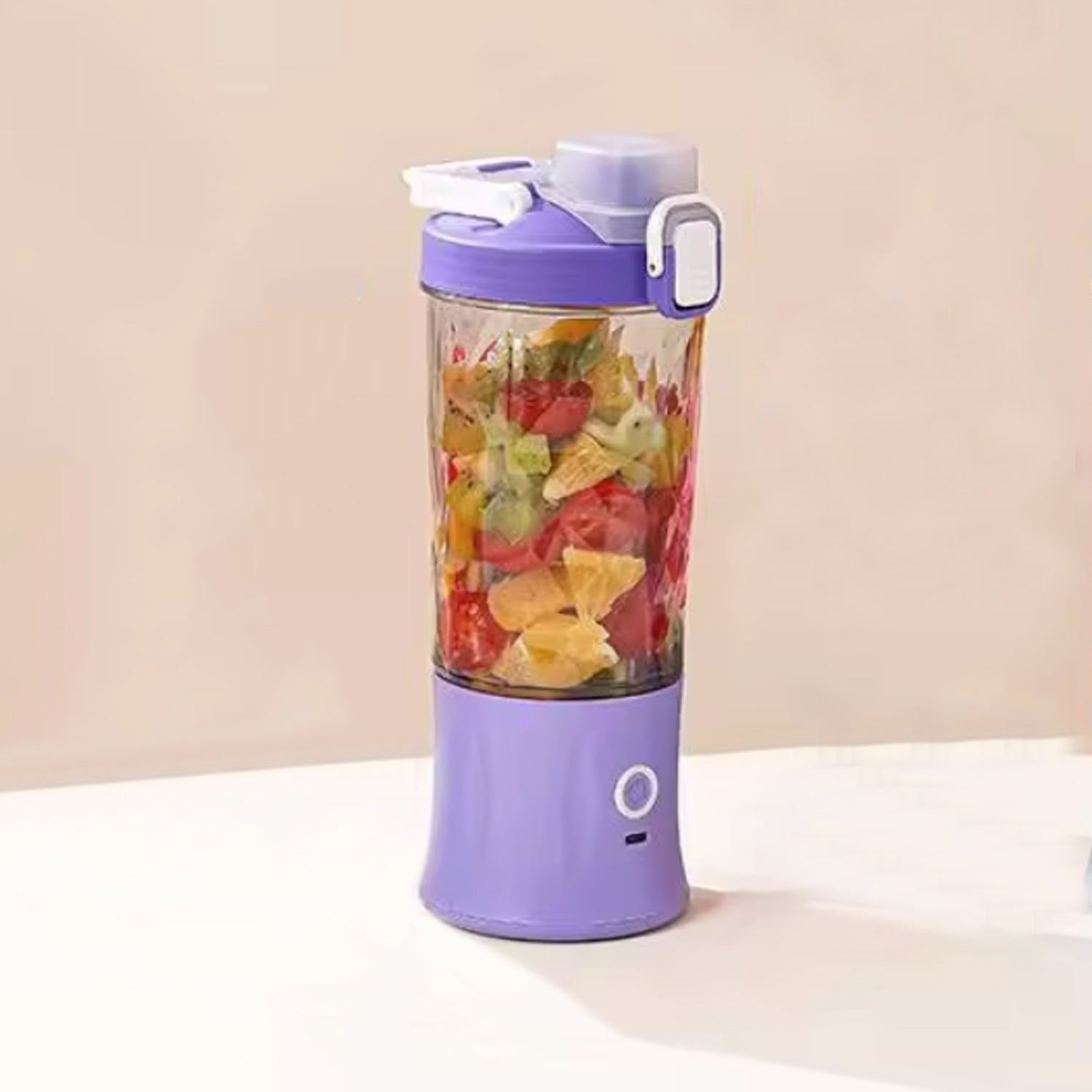 electric crusher juicer with 600 ml capacity and usb rechargeable