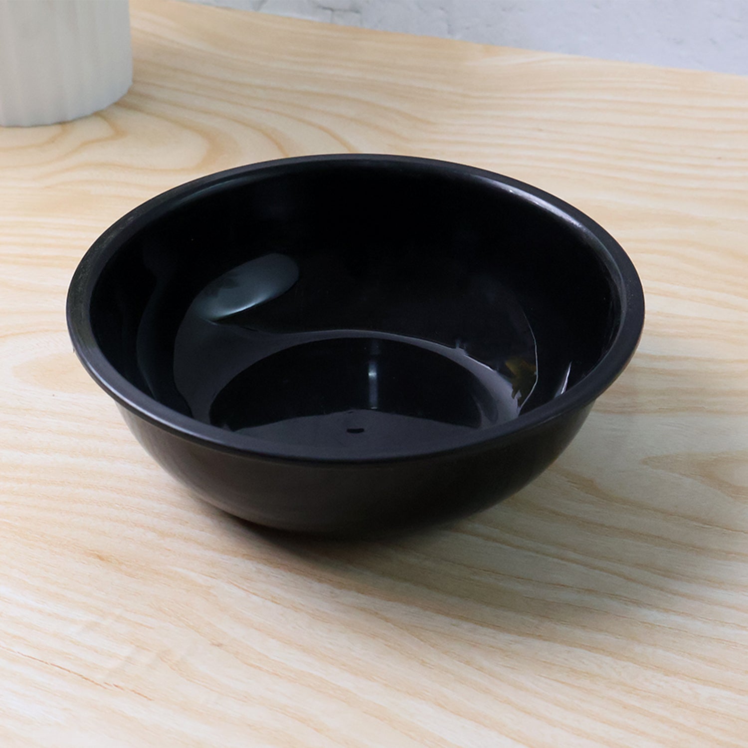 black plastic serving bowl 6 inch round deep