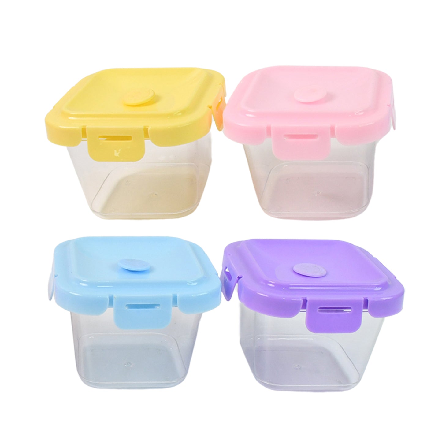 food storage containers with lids pack of 4 plastic 500 ml