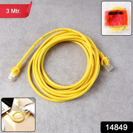pvc insulation ethernet lan network cable 3 meter pack of 1