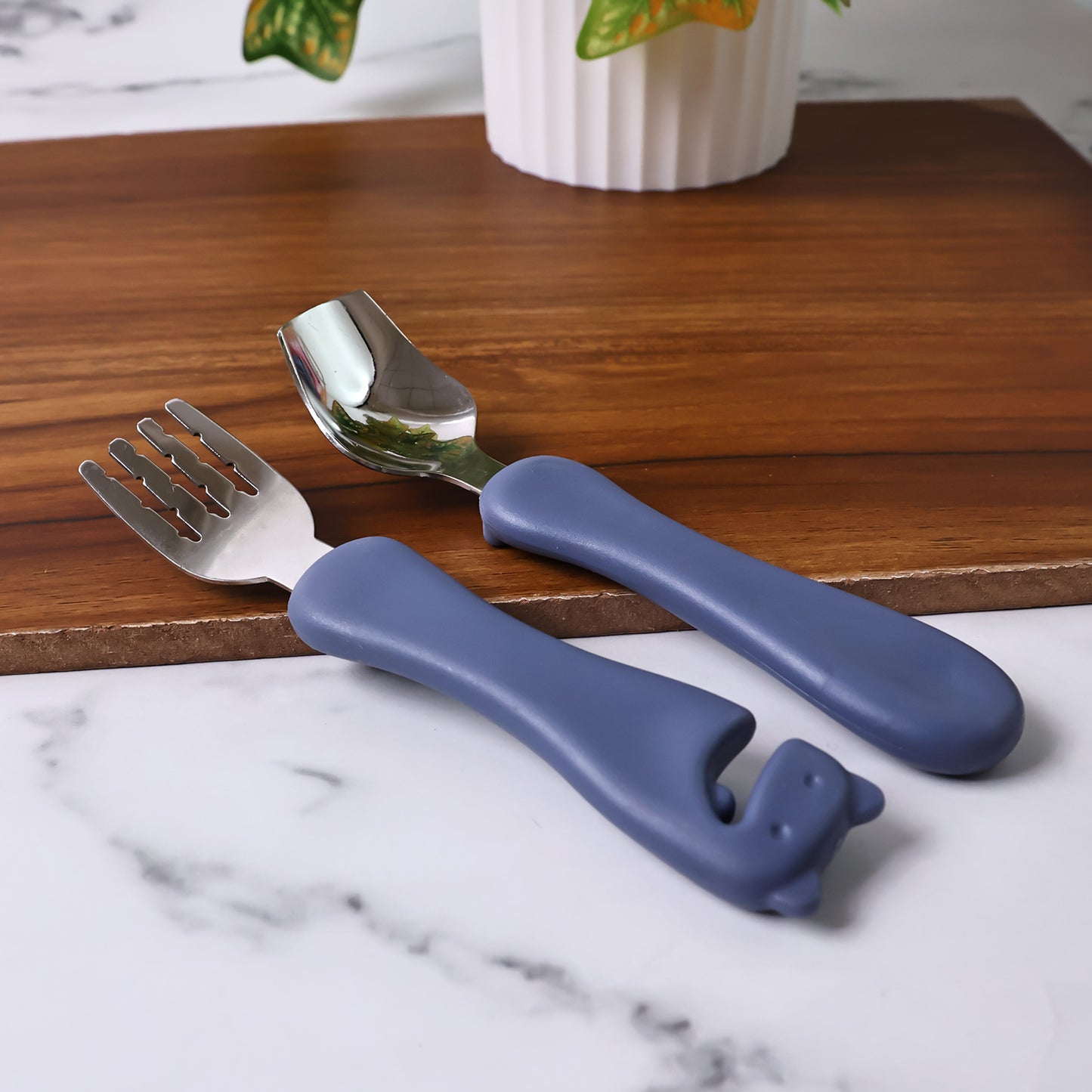 stainless steel spoon fork set for kids pack of 2