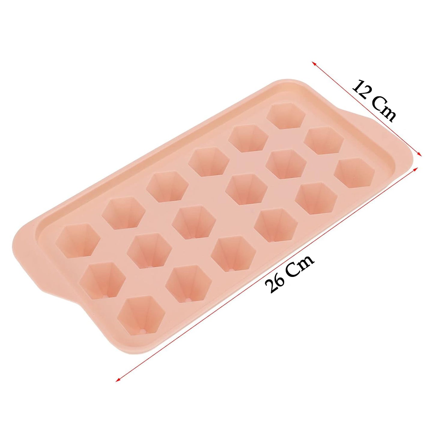 plastic ice cube tray with 18 cavities for freezing