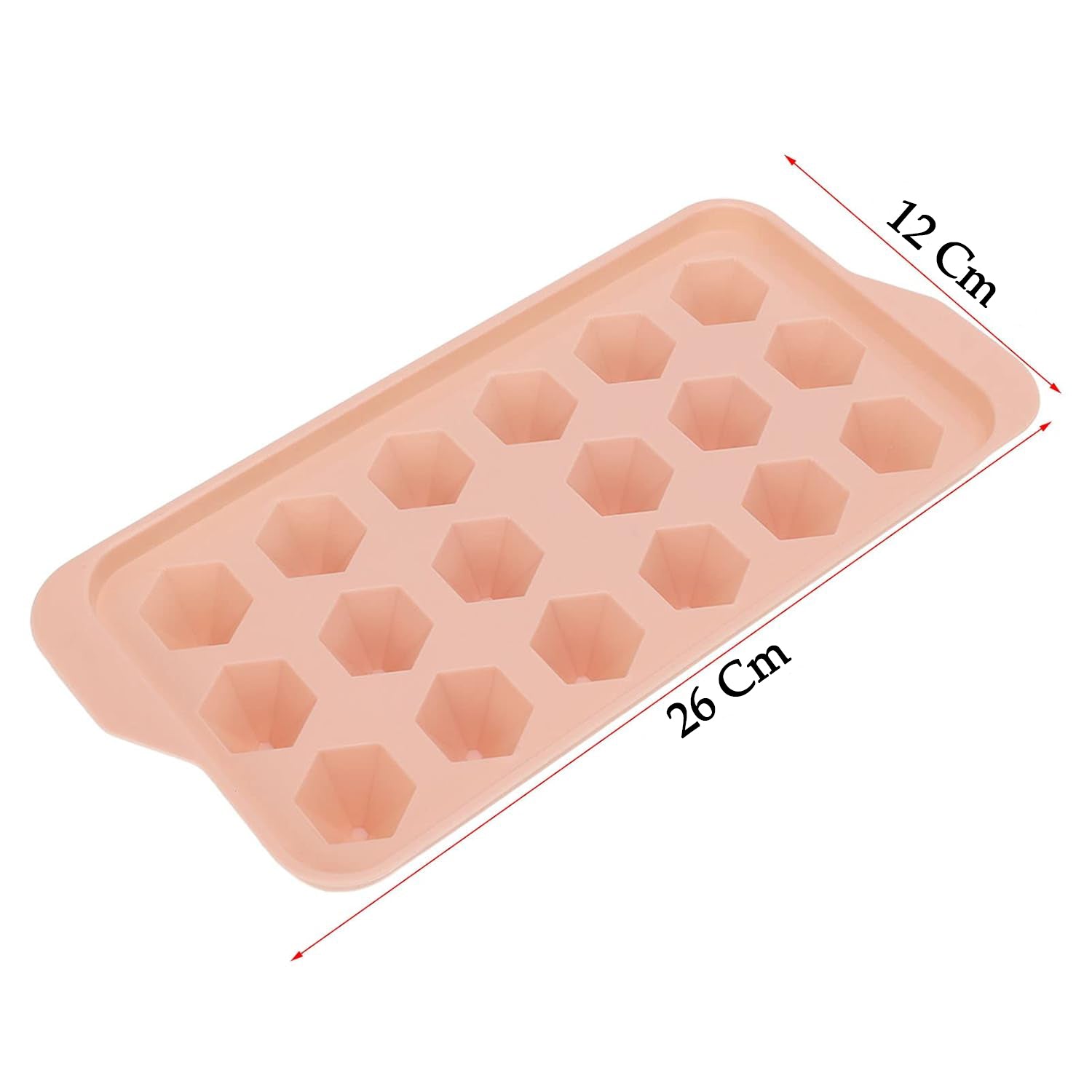 plastic ice cube tray with 18 cavities for freezing