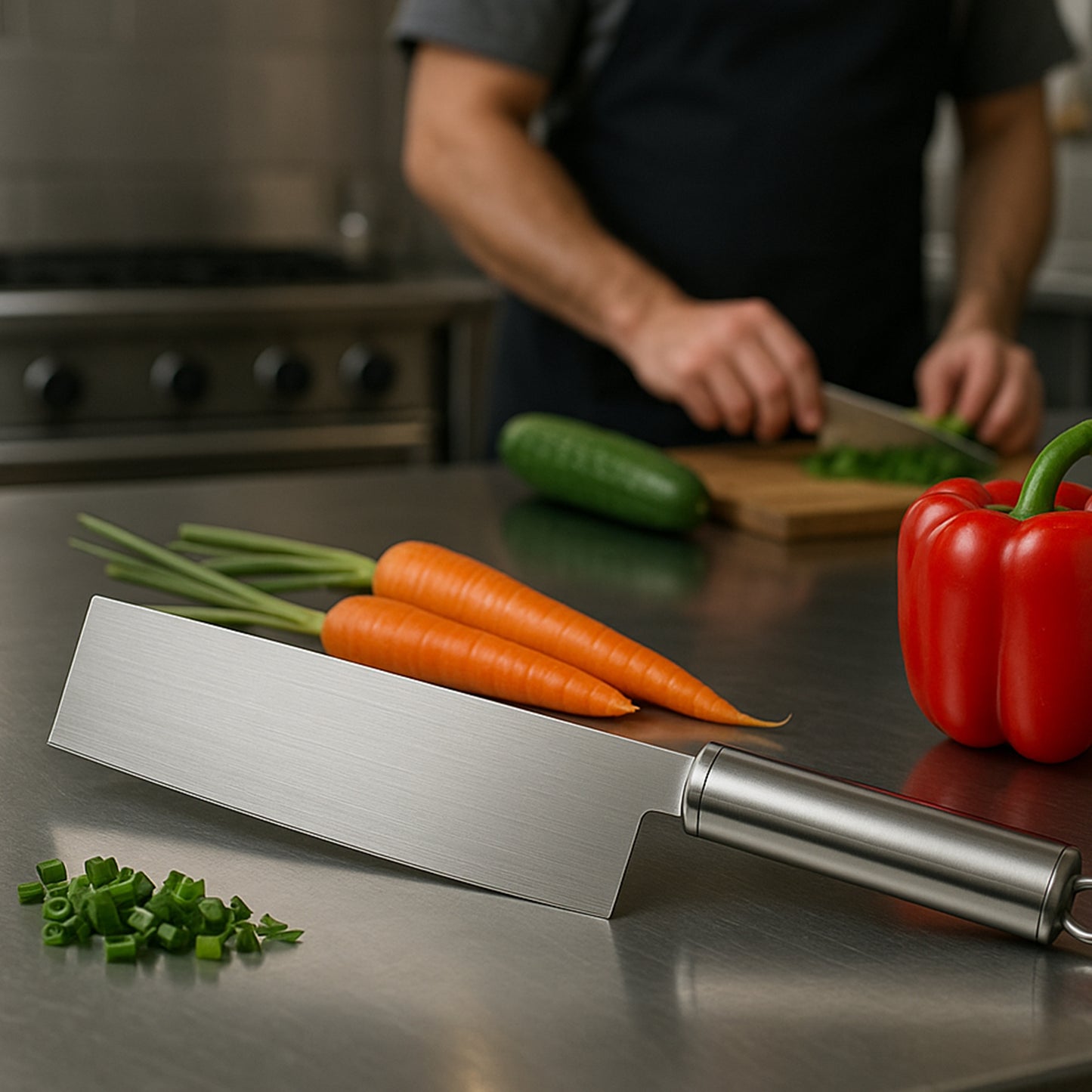vegetable cleaver knife 27 cm stainless steel