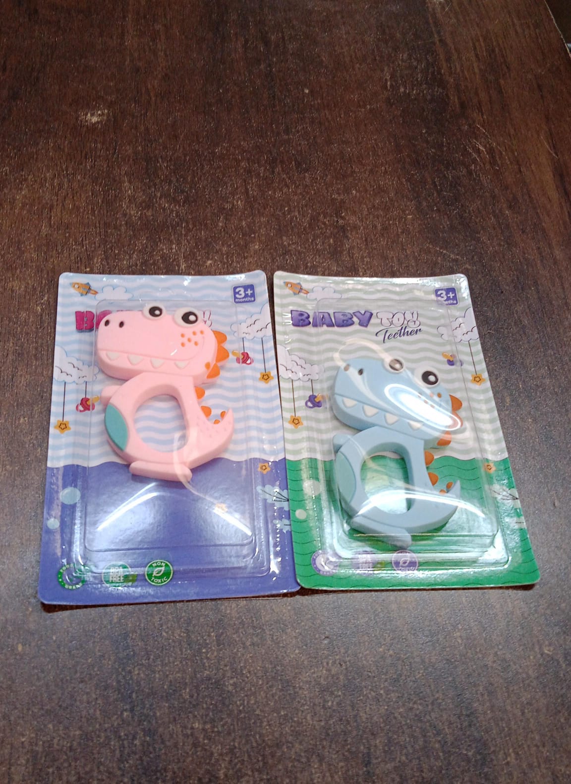 silicone dinosaur teether for baby 1 pc mix design color BPA free