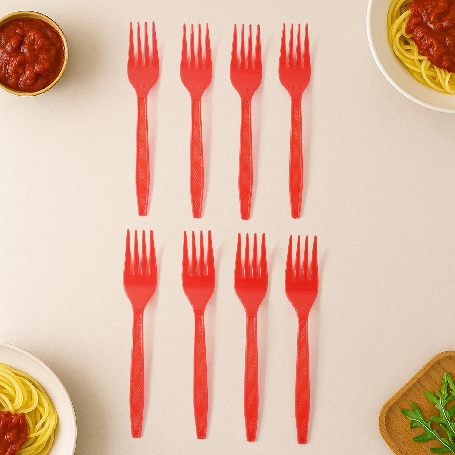 disposable plastic forks pack of 8 for dining